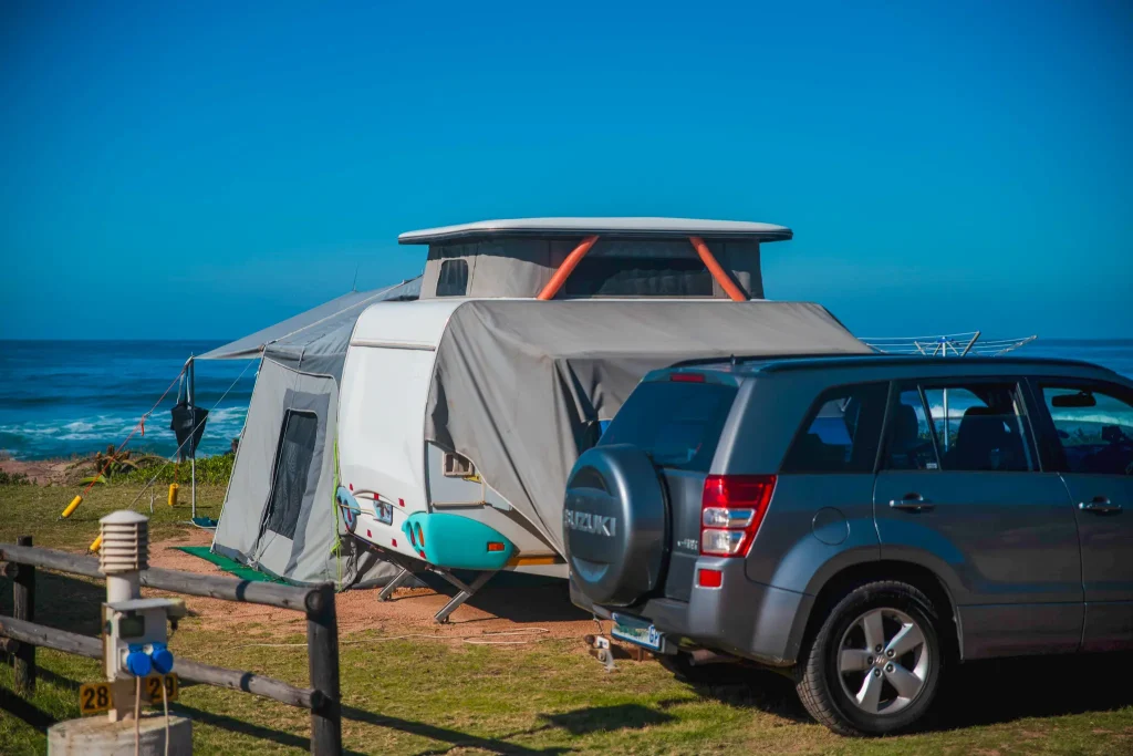 Caravan setup front stand