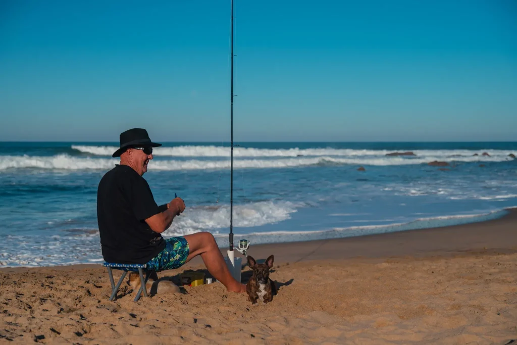 Fisherman and his dog