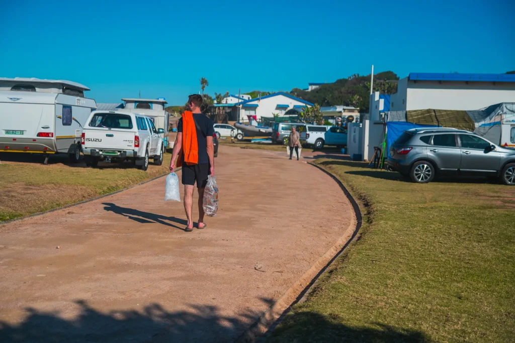 Guest buying ice and wood